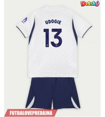 Lacne Dětský Futbalové dres Tottenham Hotspur Destiny Udogie #13 2026-27 Krátky Rukáv - Domáci (+ trenírky)
